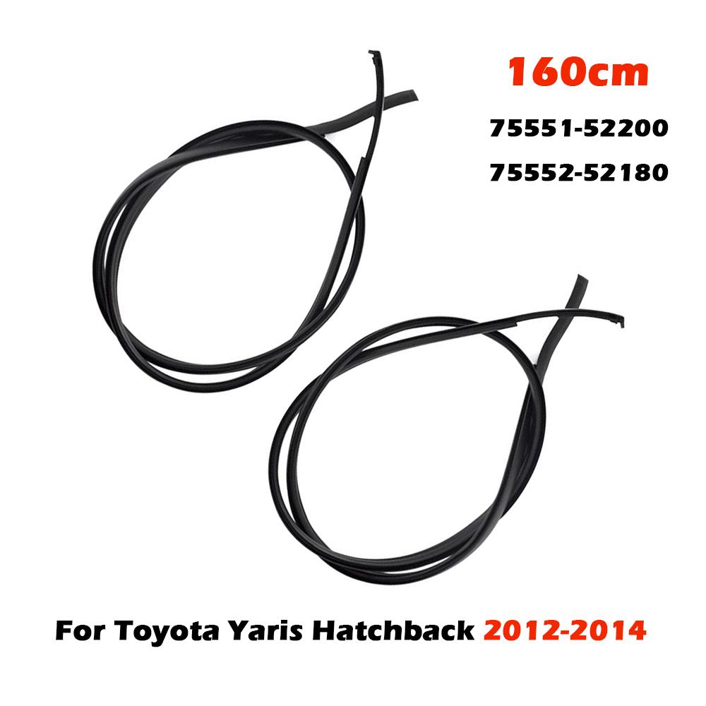 Для Toyota Yaris Хэтчбек 2006-2014 Автомобильная резиновая уплотнительная накладка на водосток боковой части крыши Черная 2 шт.