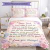 Love Letter Dad 3‑Piece Bedding Set,Soft Breathable Duvet Cover with 18 Pillowcases,Multi‑Scene for Bedroom Dorm,Perfect Holiday Birthday Gift for Fam