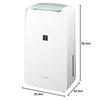 Sharp Clothes Drying Dehumidifier CV-P71-W 7.1L/day Plasmacluster 7000 8 Tatami Compact Type Powerful Dehumidification Clothes Deodorizing Operation