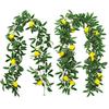 Real Touch Artificial Lemon Garland Green Plant Faux Fruit Vine  Door Wall Table Decor