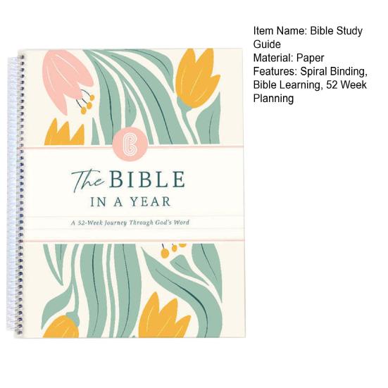 Библия за год. 52-недельная рабочая тетрадь по изучению Библии. Спиральное руководство по изучению Библии для женщин. Годовой план изучения Библии. Книга.
