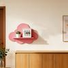 Multi-Functional Cloud-Shaped Wooden Wall Shelf - Durable Minimalist Wall-Mounted Storage Rack