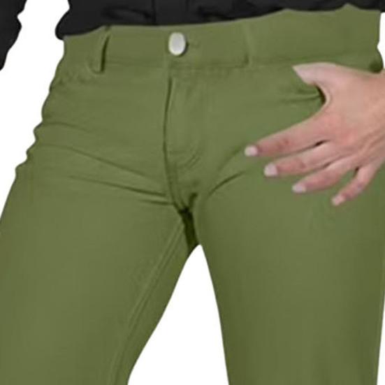 Мужские расклешенные брюки с 4 карманами, средней посадки, однотонные, на пуговице и молнии, длинные