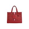 New Dempsey Jacquard Fabric With Pebbled Leather Shoulder Bag, Crossbody Bag, Handbag Tubas Women's Red C8448-IMP2Z