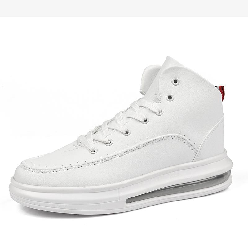 Fashion Red and White Shoes For Men Unisex Platform Casual Shoes Sneakers High Top Leather Sneakers Men Air Cushion Sports Shoes