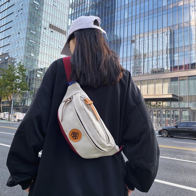 Unisex Large Capacity Crossbody Chest Bag Casual Nylon Sling Bag Adjustable Waist Pack Travel Sports Shoulder Fanny Pack