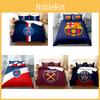Логотип футбольной команды Двуспальный 3-предметный постельный комплект - удобный, грязеотталкивающий домашний текстиль