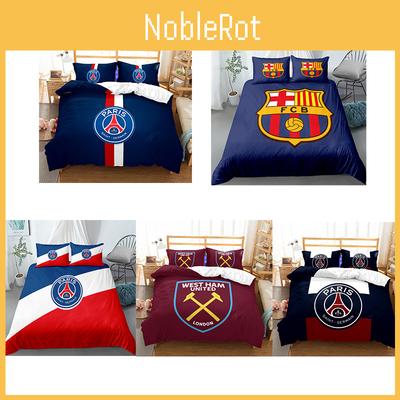 Логотип футбольной команды Двуспальный 3-предметный постельный комплект - удобный, грязеотталкивающий домашний текстиль
