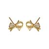 Bow Earrings Light Luxury High-end Diamond Earrings Niche Design New Style for Women