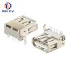 USB 2.0 Type A Разъем Мама 4Pin DIP Паяемый Разъем Разъем для Печатной Платы USB-A Тип Прямой Угол