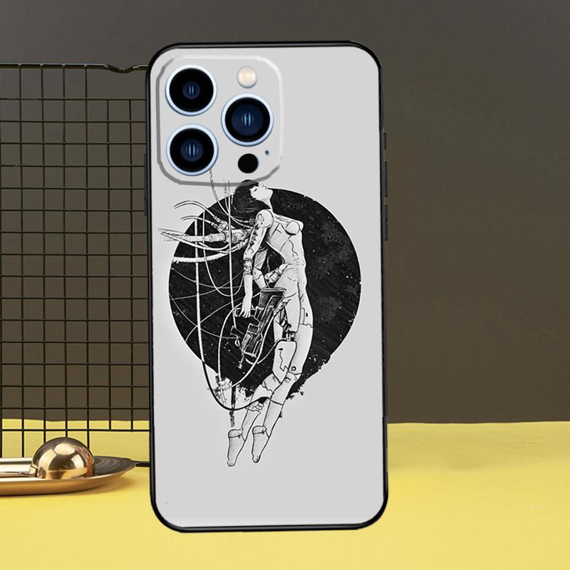 Чехол для телефона «Призрак в доспехах» в стиле аниме для iPhone 12 13 Mini 11 14 Pro Max X XS XR Max 7 8 Plus SE, мягкий чехол Fundas
