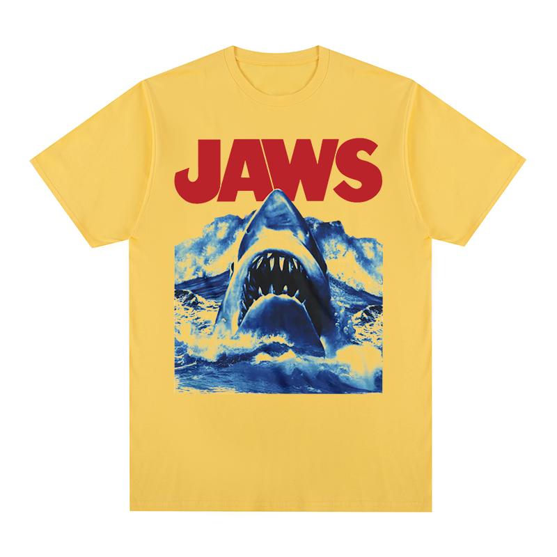 Jaws Vintage T-shirt Shark Movie Streetwear Fashion Cotton Men T Shirt New Tee Tshirt Womens Tops