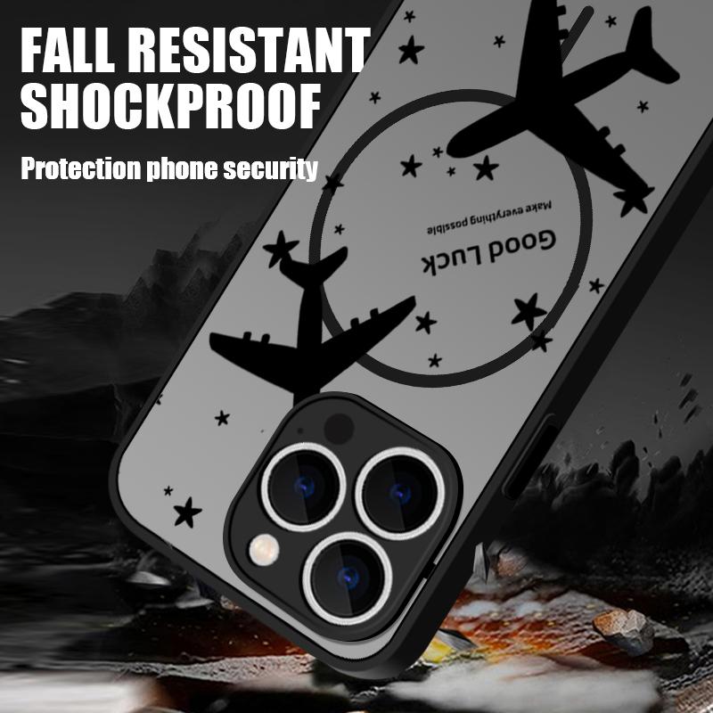 Чехол-метка с достопримечательностью «Самолет» для iPhone 16 Pro Max Coque iPhone 16e 15 14 13 Pro Max 17 Air Магнитный Для Magsafe Беспроводная зарядка