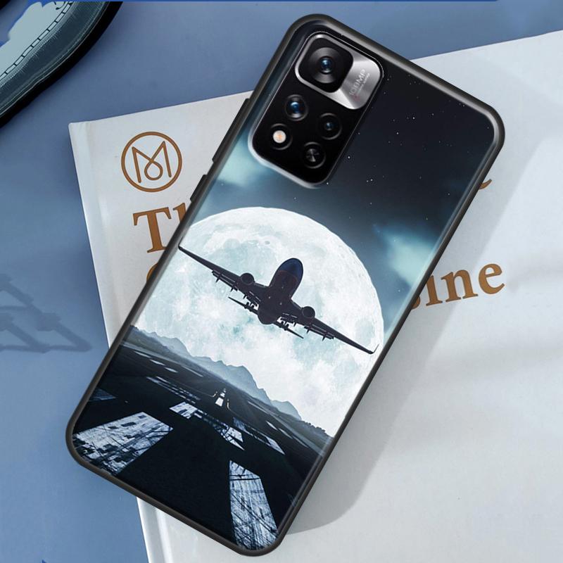 Кейс для путешествий с рисунком самолета для Xiaomi Redmi Note 13 12 11 9 10 14 Pro 9S 10S 11S 12S Redmi 14C 10C 12C 13C Чехол