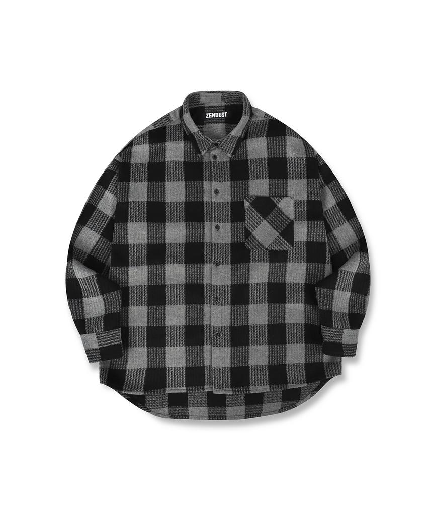 ZENDUST Muel Check Shirt Gray