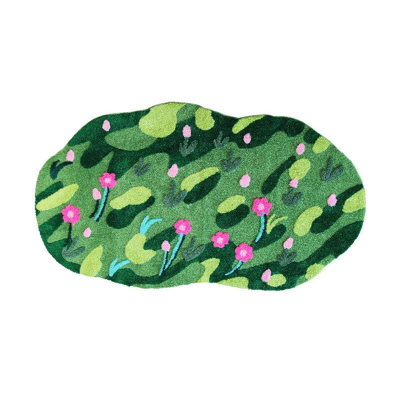 Ковер ручной работы Garden Moss, прикроватные коврики для спальни, флокированный ковер в стиле ар-деко, утолщенный коврик из микрофибры, супермягкий
