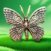 Solid Pure Brass Butterfly Figurines Miniatures Desktop Ornament Antique Copper Insect Statue Home Decoration Craft Accessories