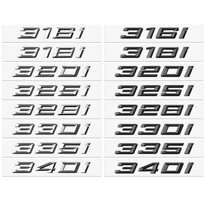 316i 318i 320i 335d 340d 320e 323e ABS Trunk Boot Emblem Letter Badges Car for BMW M 3-series Glossy Black Accessories