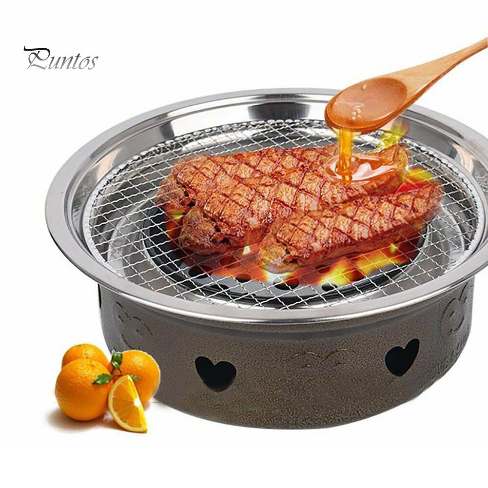 Puntos 5 шт./компл. круглая одноразовая решетка для гриля для барбекю, сетка для жарки, сковорода для выпечки барбекю