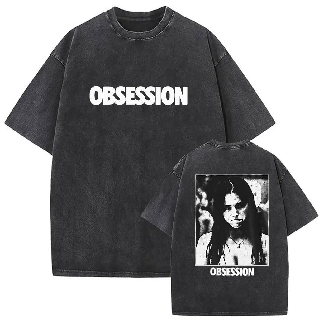 2026 Movie Obsession Be Careful What You Wish for Eyes Graphic Vintage Washed T-Shirts Short Sleeve T-shirt Streetwear
