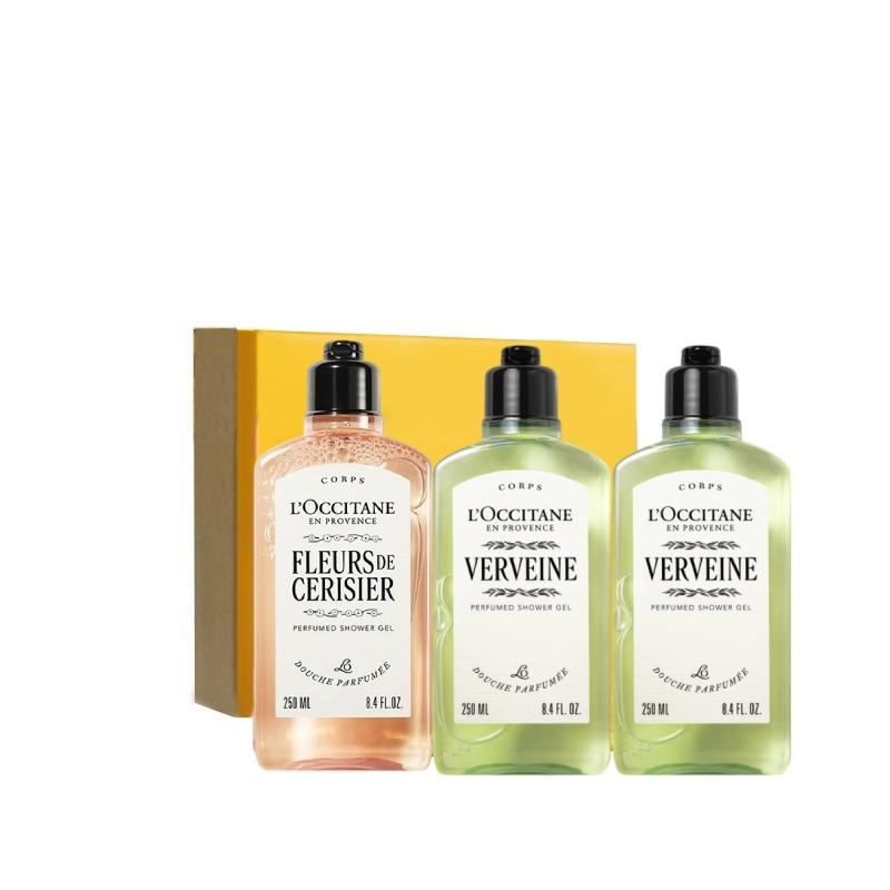 L'OCCITANE Набор Подарочный Набор Гель для Душа и Крем для Рук Цветение Вишни Набор для Личного Ухода Успокаивающее Действие на Кожу Стойкий Аромат Увлажняющее Три...