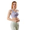 Women's High-Impact Sports Bra with Front Zipper and Fixed Pad for Running & Yoga