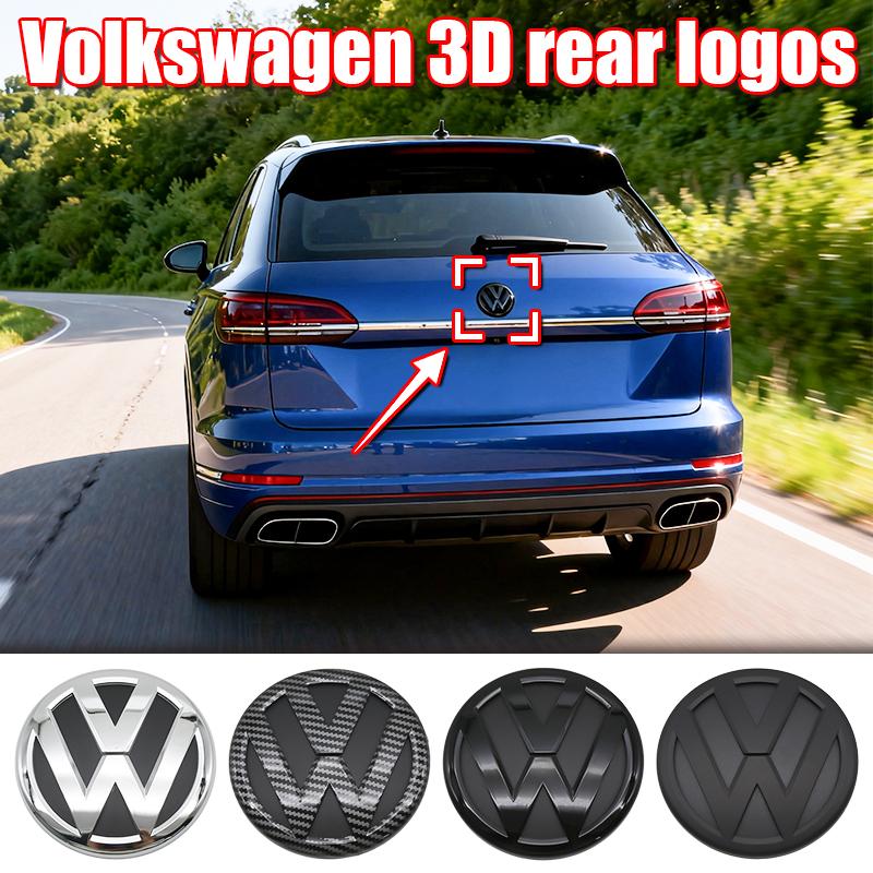 Valve Stems Caps For Volkswagen Touareg 2011-2015 Rear Emblem Trunk Badge Logo Rear Tailgate Decal Sticker Compatible With VW To zd5