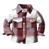 Kids Toddler Flannel Shirt Jacket Plaid Long Sleeve Lapel Button Down Shacket Baby Boys Girls Fall Shirt Coat Outwear