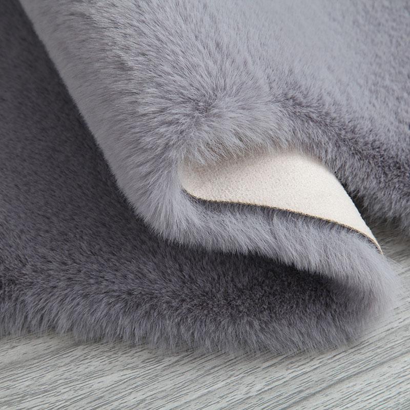 Белый короткий плюшевый ковер для спальни, пушистый искусственный мех кролика, коврики для гостиной, мягкий тепловой коврик для детской комнаты, украшение для детской комнаты