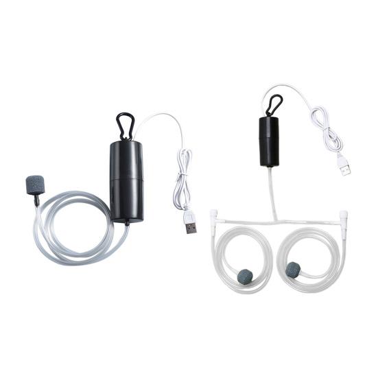 Аквариумный воздушный насос USB Мини кислородный насос для аквариума Портативный бесшумный аэратор Кислородный распылитель с аэрационным камнем для маленьких и средних аквариумов, пруда