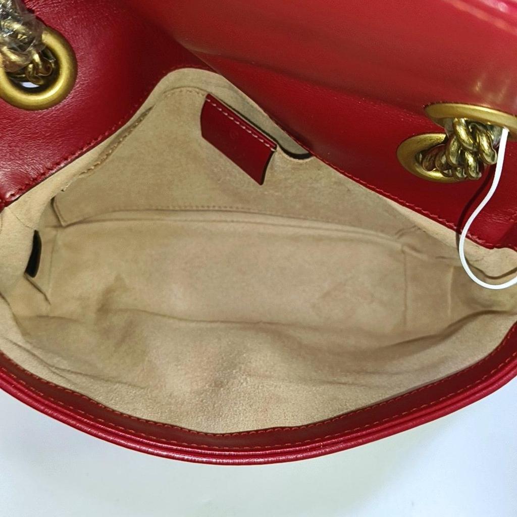 [Pre-Owned] Gucci GG Marmont Matelassé Mini Bag 'Red' - Very Good #1HDZEF8