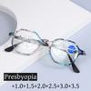 Trendy Finished Multifocal Presbyopia Glasses Women Blue Light Blocking Eyewear Men Unisex Near Far Sight Diopter Eyeglasses