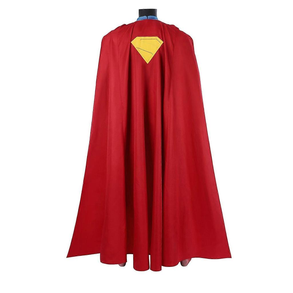 Superman: Legacy Clark Kent Cosplay Costume Jumpsuit Party Fancy Dress Bodysuit With Cloak less