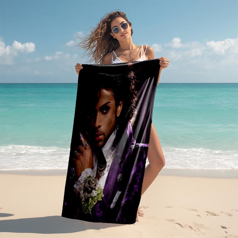 1pc Prince1 Beach Towel, Comfortable and Thick, and Swimming/Bath/Picnic/Camping Towel, Suitable for Seaside Beaches