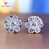 Милые круглые серьги-гвоздики с кубическим цирконием, аксессуары для пирсинга ушей для подростков, серебряные модные универсальные женские украшения