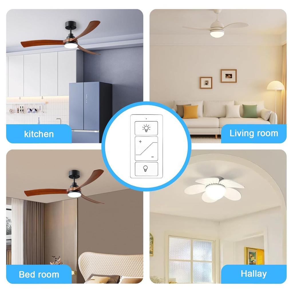 Hummptom Dimmer Switch with Remote Control, Dimmer Light Switch, Single Pole Smart Switch Light Switch Support 2.4G&5G Compatible with Alexa