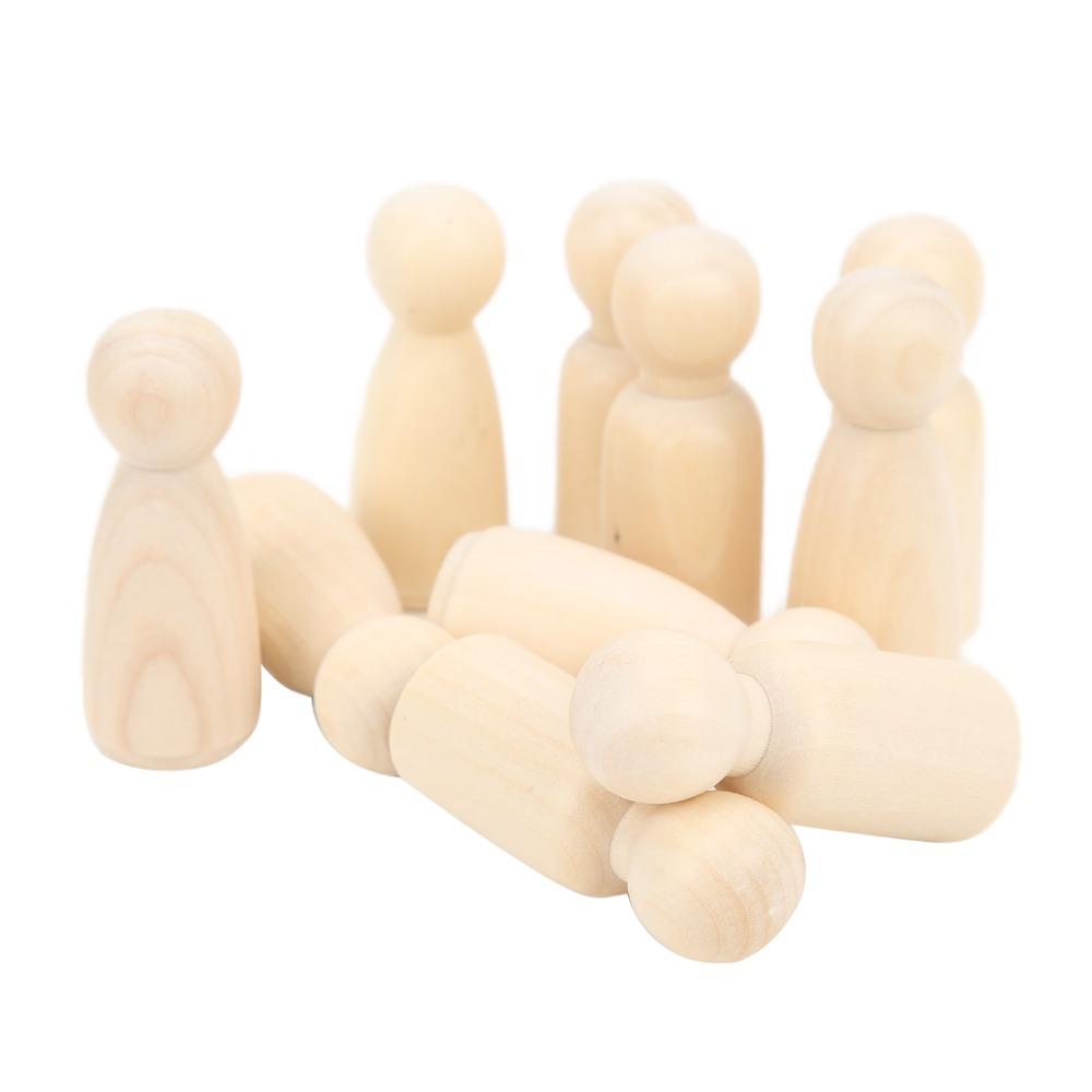20pcs Male And Female Unfinished Wood Figures Wooden Craft People For DIY Painting