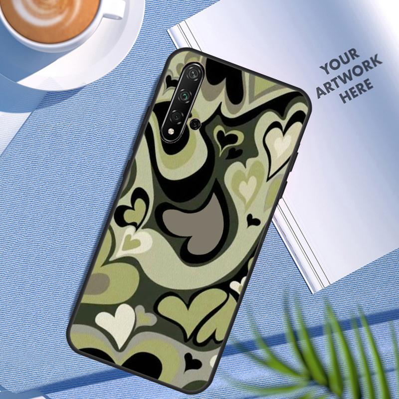 Purple Heart Swirl Aesthetic For Huawei Nova 3i 7i 8i 11 12i 10 9 SE Y60 Y61 Y70 Y72 Y73 Y90 Y91 P20 P30 Pro P40 Lite Case