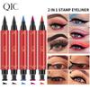 Color Double-headed Stamp Eyeliner Waterproof Non-smudge Liquid Eyeliner Pen