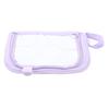 Pen Bag Large Capacity Students Handheld Portable 3 Compartments Travel Storage Organizer Purple