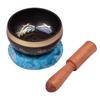 Tibetan Singing Bowl Set with 8.5cm/3.3inch Handmade Metal Sound Bowl & Soft Cushion