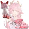 9 см Аниме Genshin Impact Яэ Мико Аниме Фигурка Impact Яэ Мико Лиса Фигурка Действия Коллекционная Модель Кукла Милые Игрушки Подарки Хобби