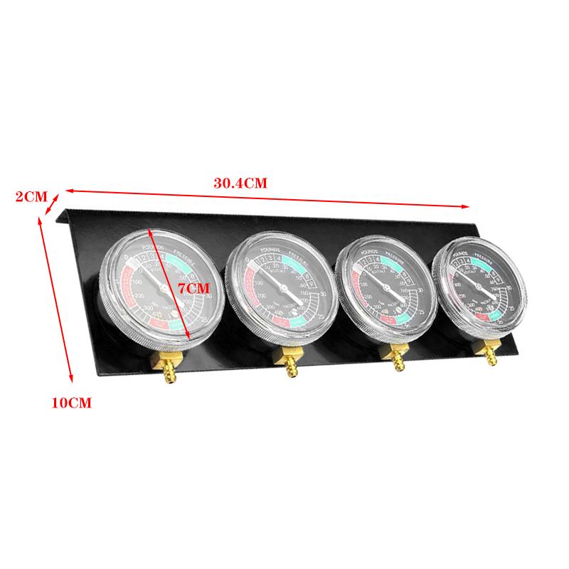 for 4 Cylinder Motorcycle Carburetor Carb Synchronizer Kit Ignition Tester Balancer Test Gauges Set Motorbike Diagnostic Tools