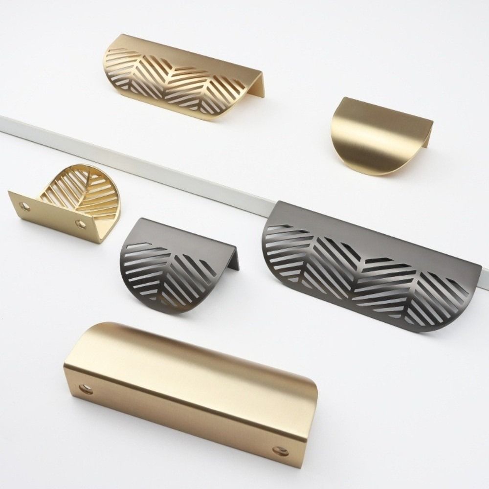 Zinc Alloy Drawer Pull Handle Curved Grip Cupboard Door Handle Cabinet Pull Handle Wardrobe Doors