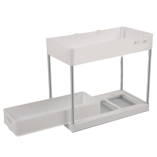 Органайзер для хранения под раковиной, 2-уровневый ящик, многофункциональная стойка, шкаф, стеллаж для хранения под раковиной, органайзер для ванной комнаты и кухни