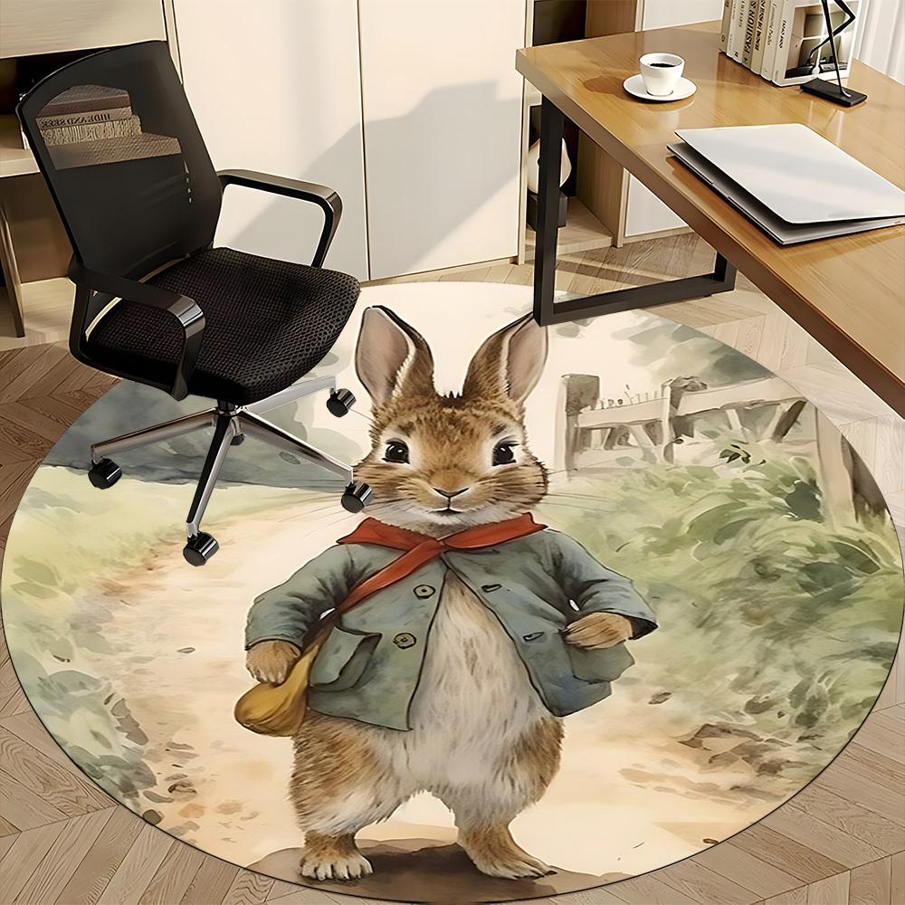 1 шт. Круглый ковер Peter Rabbit для офиса, под офисные стулья, спальни, гостиной, домашнего декора a1022319