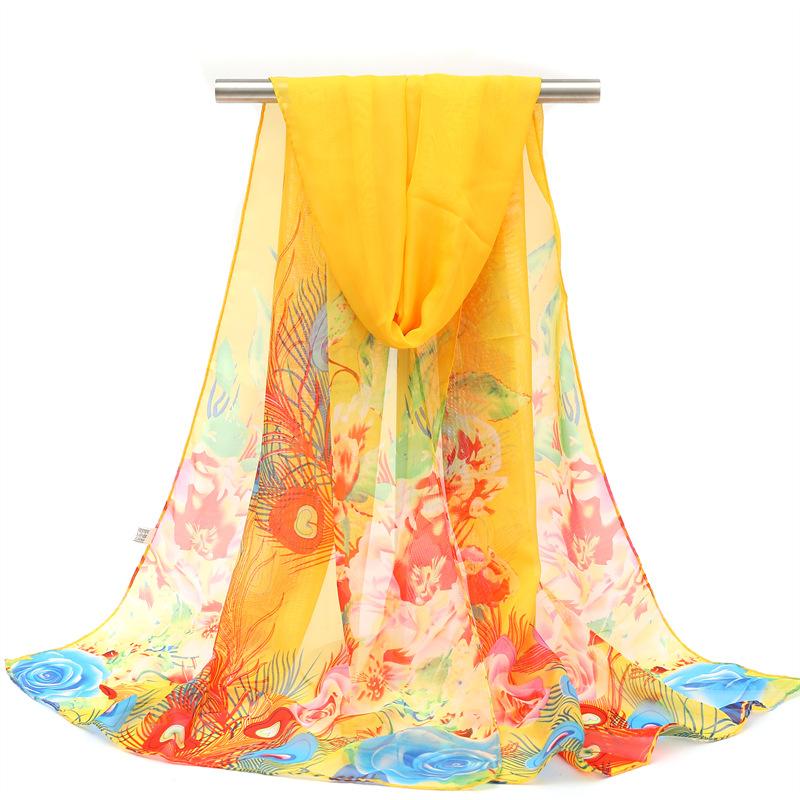 Spring/Summer New Women'S Silk Scarf 150 * 45cm Simulated Silk Twill Square Scarf Fashion Printed Large Square Scarf Professional Scarf