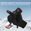 Зимние теплые перчатки для снега, для велоспорта на открытом воздухе, полнопалые перчатки с сенсорным экраном, водонепроницаемые флисовые перчатки для бега, катания на лыжах, мотоцикла