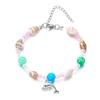 Shell Fish Tail Pendant Bracelets With Crystalline Beads For Women And Men