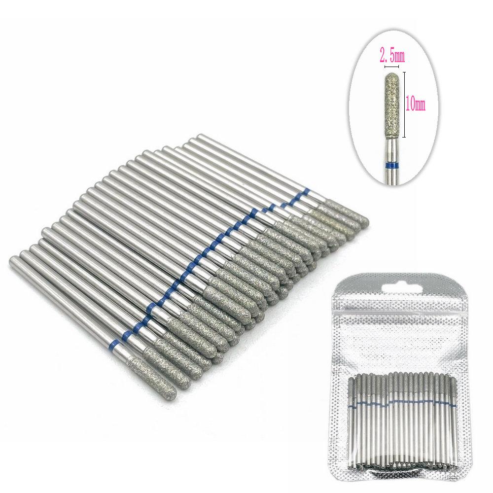 50 шт./упак. алмазные шлифовальные боры для ногтей, сверла для стоматологической алмазной полировки, полировщик для ногтей, фрезы, сверла